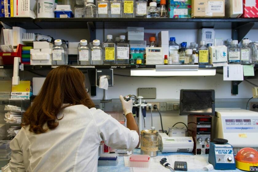 Lab technician conducting STD testing